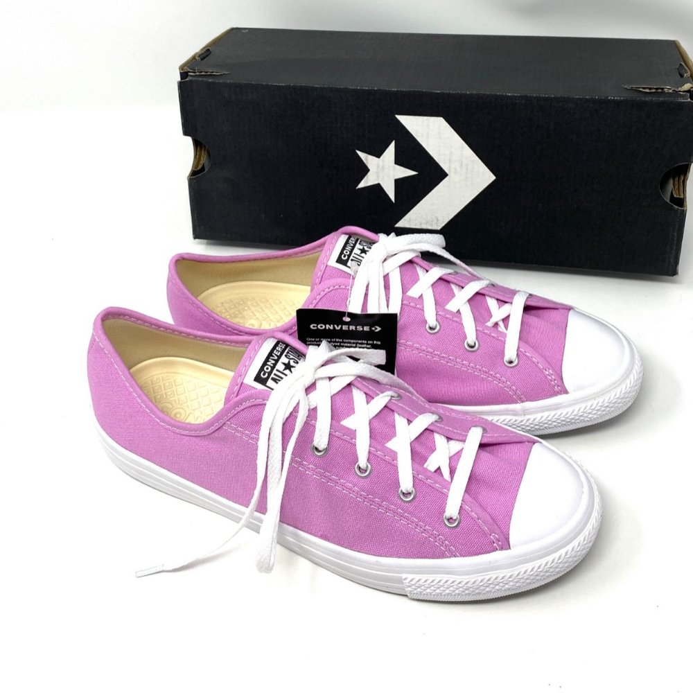 Converse CTAS Dainty Canvas Skate Sneakers Low Top Pink Shoes Women Size 566769F - Picture 7 of 11